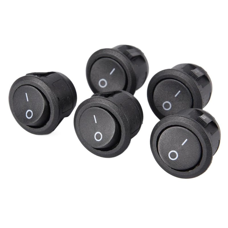 5Pcs 20mm Round Rocker Switch ON Off Toggle Switch DC 12V 24V for Automotive Motorcycle - Image 5